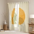thumbnail image 3 of YST Geometric Stripe Blackout Curtains Retro Aesthetic Curtains, Beige Minimalism Curtains & Drapes Modern Artwork Living Room Curtains, Mid Century Window Curtains, 3 of 6
