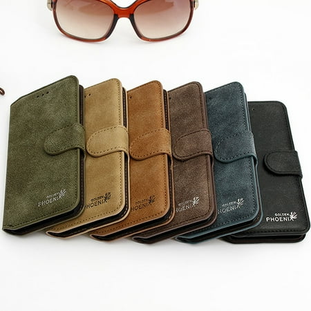 Leather Shell Case - 4.7 inch High-grade Retro Cowhide Genuine Leather Flip Card Slot Wallet Protective Case Cover Shell For Mobile Phone Cell Phone 6/6s Durable & Washable