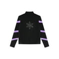 thumbnail image 7 of Hansber Girls Ice Skating Costume Dance Jacket Kids Sports Zip Up Coat Long Sleeve Yoga Pullover Tops Light Purple 10, 7 of 7