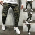 thumbnail image 2 of Ketyyh-chn99 Ripped Jeans Men Comfort Flex Waistband Pants Men's Slim Fit Stretch Jeans Ripped Skinny Jeans for Men Camouflage,S, 2 of 5