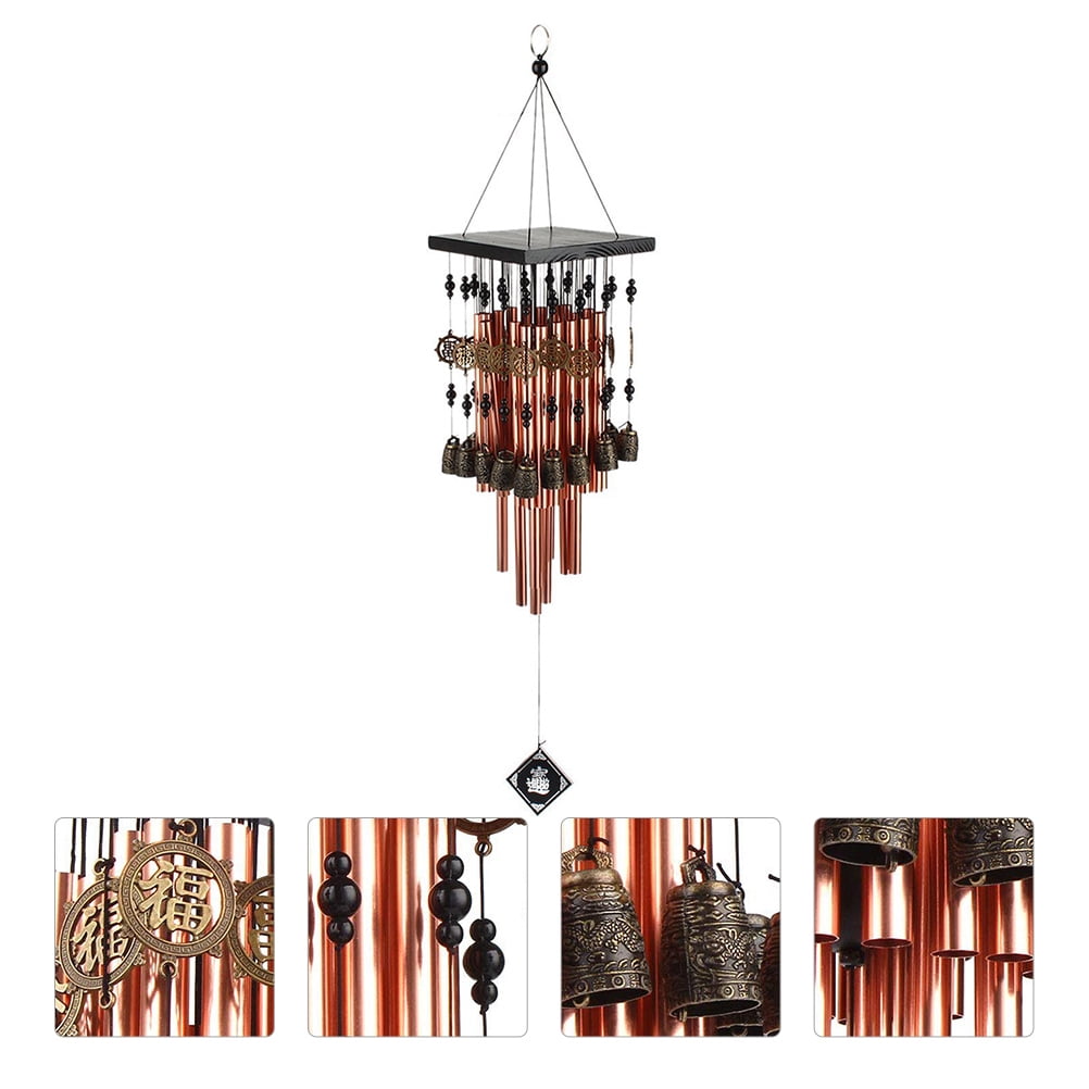 MUMTOP Memorial Wind Chimes 32 Melody Wind-Chimes with 6 Aluminum Hollow Tubes Silver Windchime Unique for Outdoor and Indoor Decor 