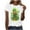 Tops-A857Multicolor, variant on LEKWK St Patricks Day Tops for Women Swirl Clover Vine Graphic Tees Short Sleeve Casual Tops Summer Tops Abstract Pattern Spring Clothing