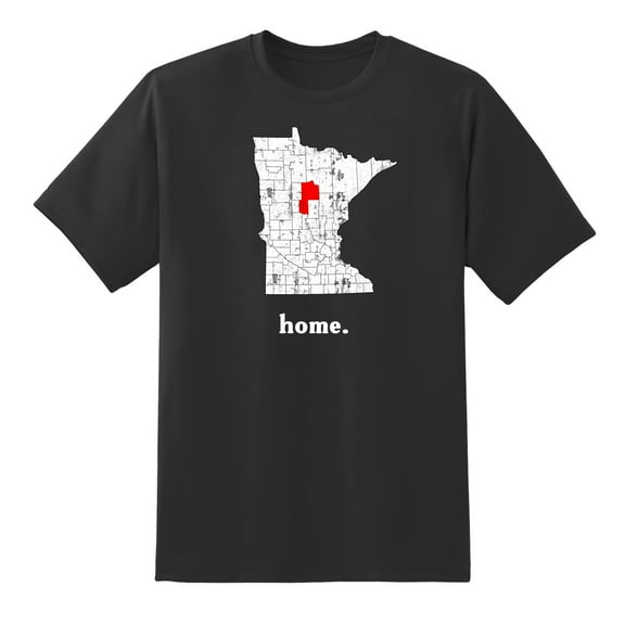 MN Map Minnesota Home State Love Minnesota Home Design T Shirt for Men Women Black,XXL