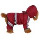 thumbnail image 2 of Abrigo impermeable mediano para perros, chaqueta para gatos con capucha ajustable y tira reflectante, mono para exteriores (rojo, S), 2 of 5