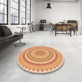 thumbnail image 4 of Ahgly Company Machine Washable Indoor Square Transitional Pumpkin Orange Area Rugs, 4' Square, 4 of 7
