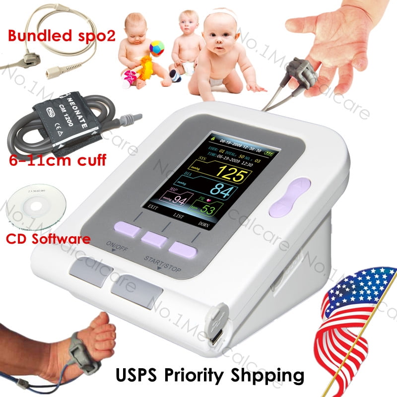 Neonatal Infant Blood Pressure Monitor Digital Spo2 with 6-11cm Cuff, PC Software+charging cable - Walmart.com