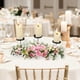 thumbnail image 4 of Corona de peonías artificiales para centro de mesa, ideal para bodas y decoración del hogar | Candelabro de mesa de hierro y plástico de 55 cm con flores artificiales | Blanco o rosa, 4 of 6