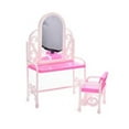 thumbnail image 1 of kurtrusly Maquillage Coiffeuse Cosmétiques Bureau Table Poupée Bébé Jouet Chaise Commode Toilette Table Mobilier Déco, 1 of 9