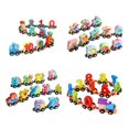 thumbnail image 3 of Juguete educativo Montessori para niños y niñas, juego Stem divertido, número de madera, juego de tren, coche, E65D, 2, 4, 3 años, 3 of 4