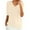 Beige, variant on WTOBBY Women's Sweater T-Shirt Short Sleeve Knitted Pullover V-Neck Lightweight Casual Solid Color Top Elegant for Spring and Summer Comfort Breathable Fabric Everyday Style,Beige L