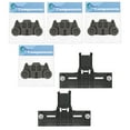 thumbnail image 1 of 2 W10350376 Top Rack Adjuster & 4 W10195416 Lower Dishwasher Wheel Replacement for KitchenAid KUDE20FXSS1 Dishwasher - Compatible with W10350376 Rack Upper Top Adjuster & W10195416 Dishrack Wheel Kit, 1 of 4