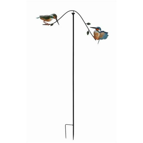 Continental Art Center 21071 Kinetic Balancing Rustic Metal Hummingbird Wind Spinning Outdoor Garden Stake Yard Art