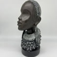 thumbnail image 3 of Gift Box Go 12" African Lady Resin Head Statue, African Women Sculpture, Set of 1, 3 of 9