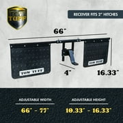Tow Tuff Hitch Mount Rubber Towguard Mud Flaps - Universal - 18 x 24 Inch
