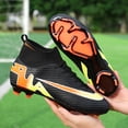 thumbnail image 4 of Botas de fútbol profesionales para hombre, Botines altos, tacos de fútbol, TF/FG, entrenamiento al aire libre, puntas largas, césped, Futsal, antideslizante, ultraligero, nuevo, 4 of 5