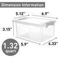 thumbnail image 2 of Small Storage Bins Plastic Storage Container Stackable Box with Lids for Organizing, Clear White, 2 of 16