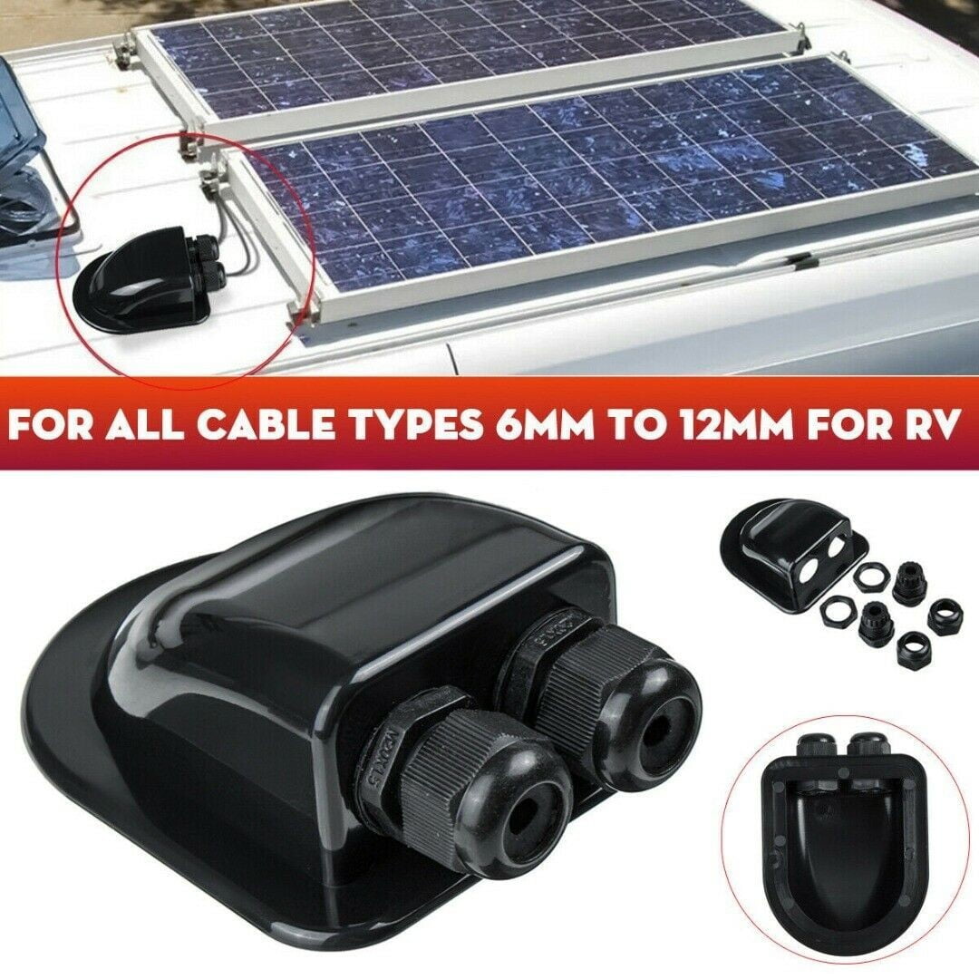 Double Cable Entry for Motorhomes UV Resistant Caravans Solar Panel Mounting Side Brackets Sheds 4 x Solar Panel Mounting Brackets Boats