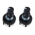 thumbnail image 1 of 2X 3P4T 3 Pole 4 Position Single Band Selector Rotary Switch with Knob, 1 of 8