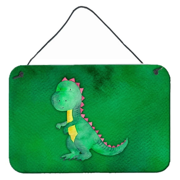 Carolines Treasures BB7401DS812 Tyrannosaurus Rex Watercolor Wall or Door Hanging Prints  8x12 multicolor