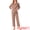 Brown, variant on DARING DIVA Women's Plaid Christmas Pajama Sets with Pockets and Pants XS Long Slevee Red
