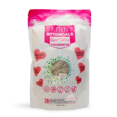 Skinny Botanicals Super TeaTox, Day-Time Detox, Debloat & Metabolism Boost, 28 Tea Bags