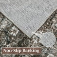 thumbnail image 5 of FairOnly Brown 10'x13'Vintage Distressed Floral Area Rug Machine Washable Ultra Thin Low Pile Non-Slip Oriental Rug for Living Room Bedroom Kitchen, 5 of 7