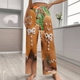 thumbnail image 2 of Homemade Christmas Gingerbread Man Cookies Women's Pajamas Pajama Pants Women's Sleepwear Lounge Sleep Bottoms Stretch with Pockets, 2 of 7