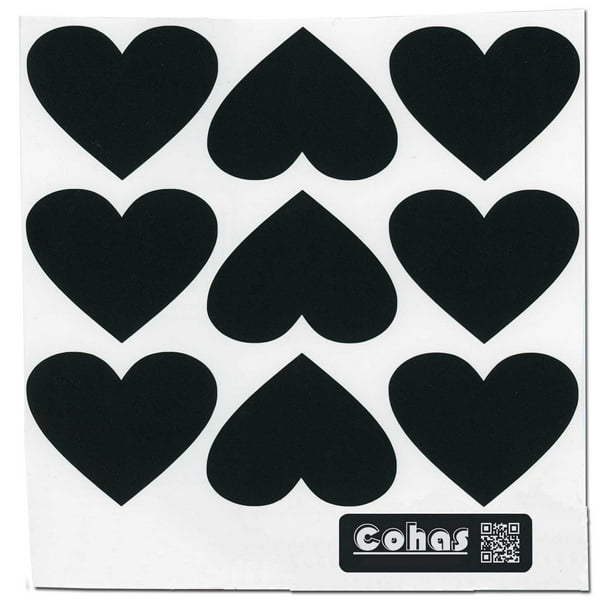 Heart shaped chalkboard labels