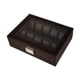 thumbnail image 5 of Caja de reloj organizador de relojes contenedor Premium portátil de lujo vitrina de reloj con tapa de vidrio caja de reloj (negro), 5 of 9
