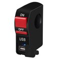 thumbnail image 3 of Interruptor De Faro De Motocicleta 12V Con Luz Indicadora Interruptor Fijo De Grifo Modificado De Carga Usb Individual Vogacara VI006693-00, 3 of 6