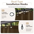 thumbnail image 3 of Kimunuk Outdoor Replacement Curtains for 12' X 16' Gazebo, Waterproof 4-Panels Chocolate Gazebo Universal Privacy Sidewall Curtains with Zipper for Patio Garden Backyard, Curtain Only, 3 of 9