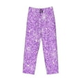 thumbnail image 4 of Balery Men'S Lilac Glittering Pants,Sleepwear Pants,Pajama Pants,Pj Bottoms Drawstring And Pockets-Small, 4 of 9