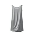 thumbnail image 4 of Dezsed Nightgowns for Women Sleeveless Sleepwear Wide Strap Soft Sleep Shirt Women's Nightgowns & Sleepshirts Gray XL, 4 of 5