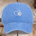 thumbnail image 2 of Ttongbb Hats Dog Paw Print Heart Embroidered Washed Unisex Baseball Multi-Color Couple's Cap Dad Hat Casual Sports Sun Headwear, 2 of 3