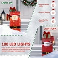 thumbnail image 3 of VEIKOUS  Christmas Animated Santa Claus with Gift Box, Lighted Holiday Decoration W/ 100 LED Lights & Stakes, 3 of 17