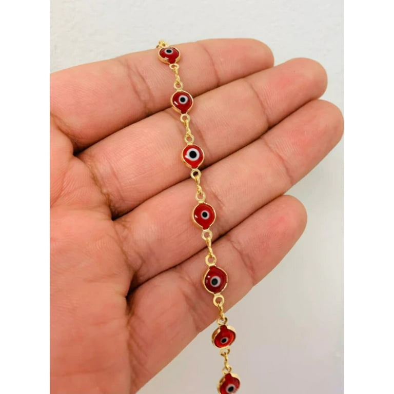 Red String Evil Eye Bracelet, Gold-filled, Waterproof, Mal De Ojo, Hilo  Rojo