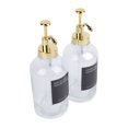 thumbnail image 3 of 2 dispensadores de jarabe de café, de vidrio transparente, con bomba, accesorio de barra con 9 etiquetas, embudo de silicona dorado, 500 ml, 3 of 14