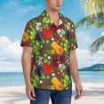 thumbnail image 5 of Easygdp Begetable Men's Hawaiian Shirts Print Lapel Short Sleeve for Beach, vacation, party, casual occasions - X-Large, 5 of 9