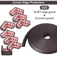 thumbnail image 6 of Furniture Edge and Corner Guards, Baby Proofing Edge Safety Gurards with 3M Tape, 16.4ft Table Corner Protector for Chair Desk Coffee, Brown, 6 of 8