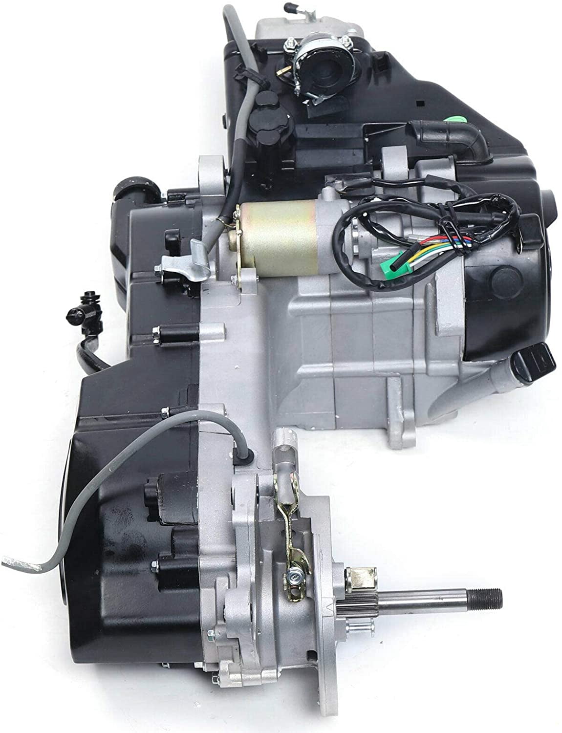 Fichiouy 150CC Single Cylinder 4-Stroke Complete Engine Motor Kit for Scooter ATV Go Kart Engine CVT Auto Clutch Motor Long Case
