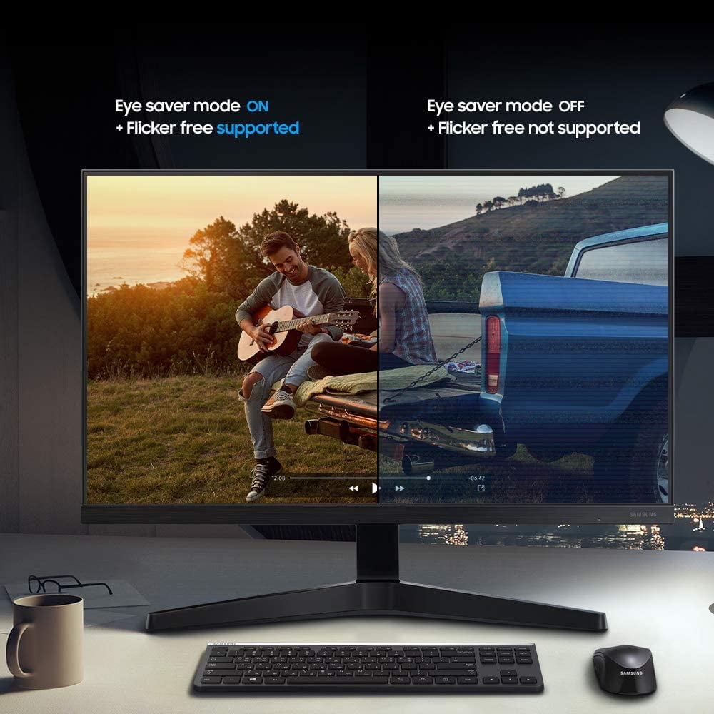 SAMSUNG 27" Class T35F LED Monitor with Border-Less Design, IPS Panel, 75hz, FreeSync, and Eye Saver Mode - LF27T350FHNXZA