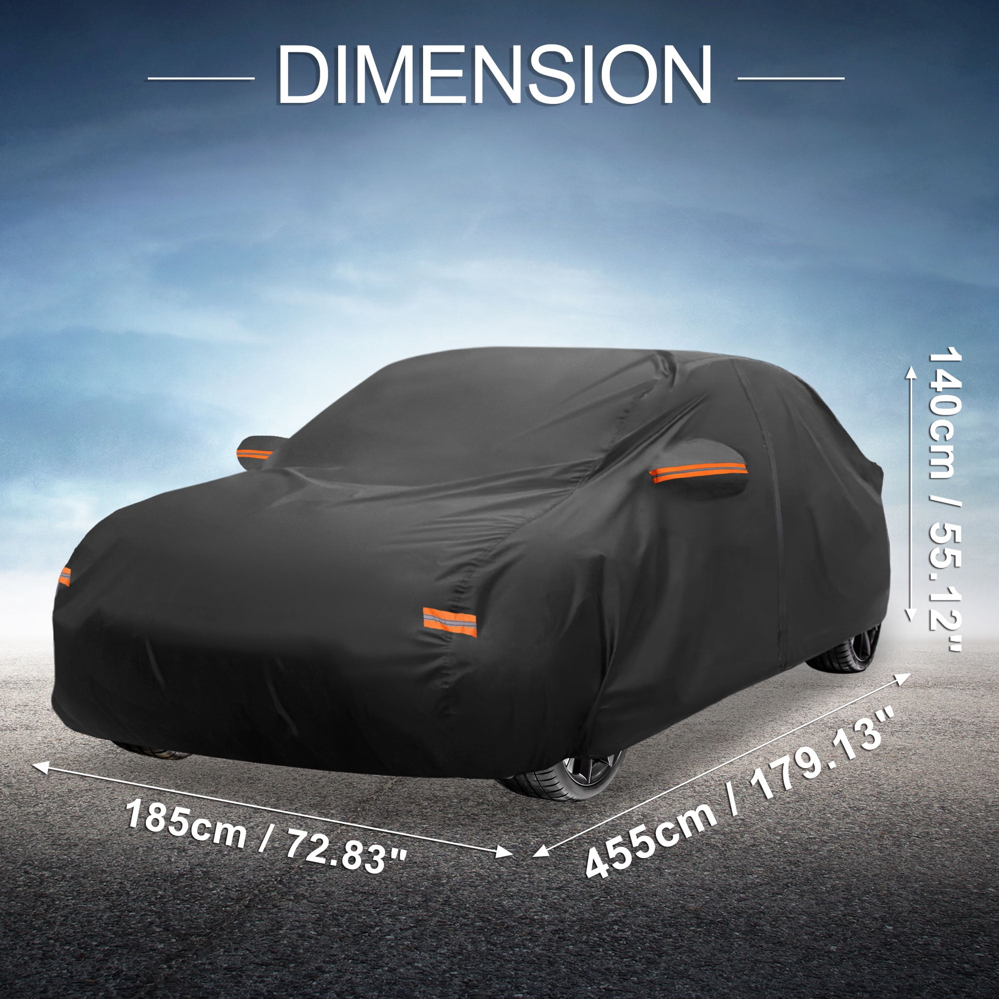 Unique Bargains Aluminum Car Cover for Subaru Impreza Sedan 179.13"x72.83"x55.12"