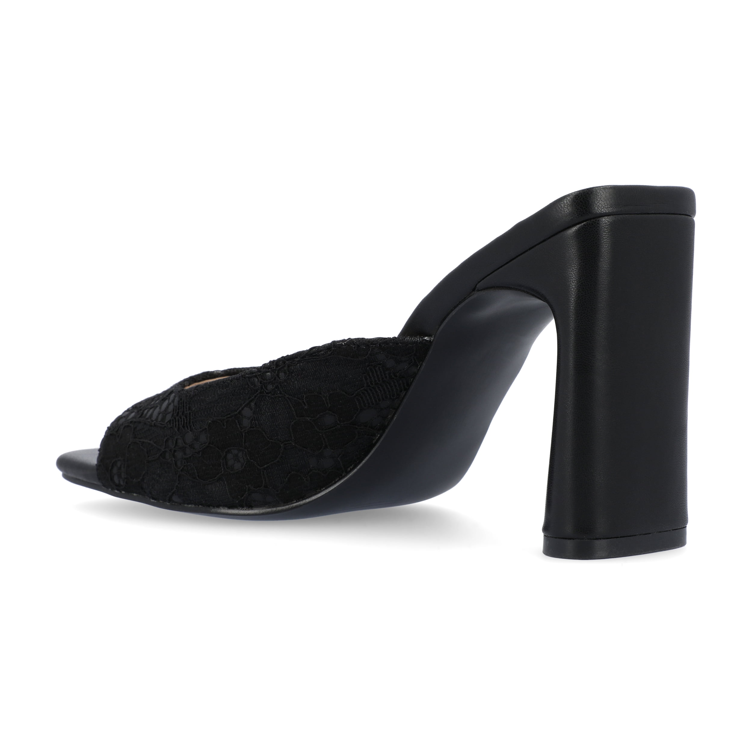 Journee Womens Daivia Covered Block Heel Slip On Sandals