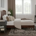 thumbnail image 3 of Quincy Queen Wood Low Profile Platform Bed in Walnut, 3 of 13