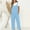 Light Blue Jumpsuit for Women Summer, variant on Dyegold Jumpsuits for Women Casual, Womens Jumpsuits Summer Casual Buttons Pocket Bib Baggy Pocket Linen Cotton Square Neck Sleeveless Rompers Overalls