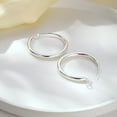 thumbnail image 6 of 5mm Wide Gold Hoop Earrings for Women Gold Plated Hoop Earrings Large Unique Round Shape Hypoallergenic Lightwieght Big Chunky Sterling Silver Earrings for Women 40/50/60mm, 6 of 11