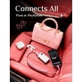 thumbnail image 3 of Cable USB C LISEN rosa de 1,2 m enrollado, paquete de 2 unidades para iPhone y Android, 3 of 8