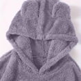 thumbnail image 6 of Wlynlyn Fuzzy Hoodies for Women Casual Fleece Long Sleeve Pajamas Sweatshirts Solid Color Loos Fitted Pullover Tops, 6 of 9