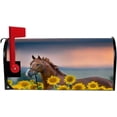 thumbnail image 5 of Coolnut Mailbox Cover Horse On The Sunflower Field Post Mail Box Cover Magnetic Mail Wraps Cover Oversize 25.4" L x 20.78" W, 5 of 5