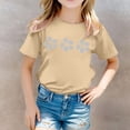 thumbnail image 2 of PMVFHDE T-Shirts pour Filles T-Shirts pour Filles T-Shirts Graphiques Tendance pour Filles T-Shirts Graphiques pour Filles T-Shirts Imprimés pour Filles Col Rond Manches Courtes t-Shirt Chemise Kaki, 10-11 Ans, 2 of 5